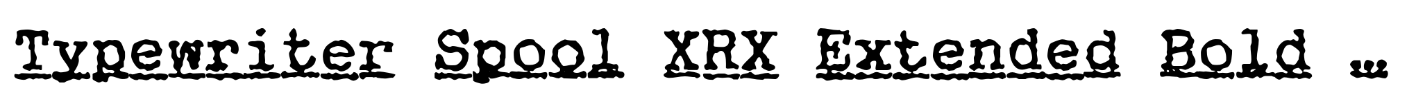 Typewriter Spool XRX Extended Bold Italic image